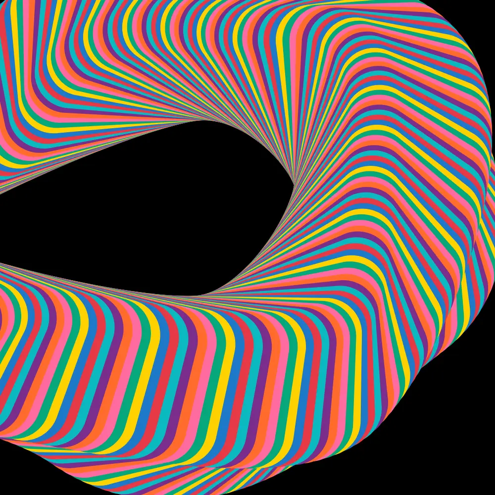 Coiled Ribbon — generative artwork by Lumen & Logic