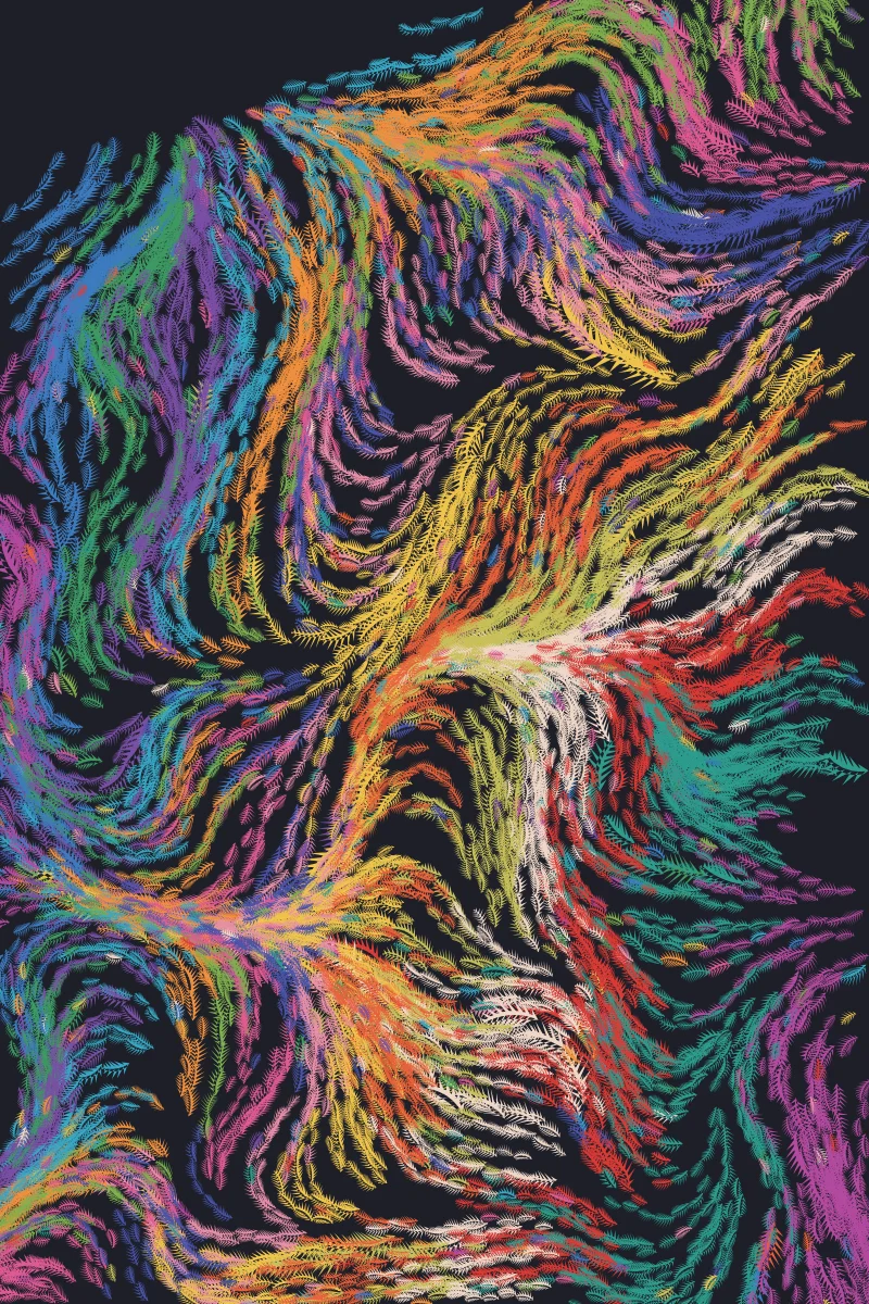 Frond Current — generative artwork by Lumen & Logic