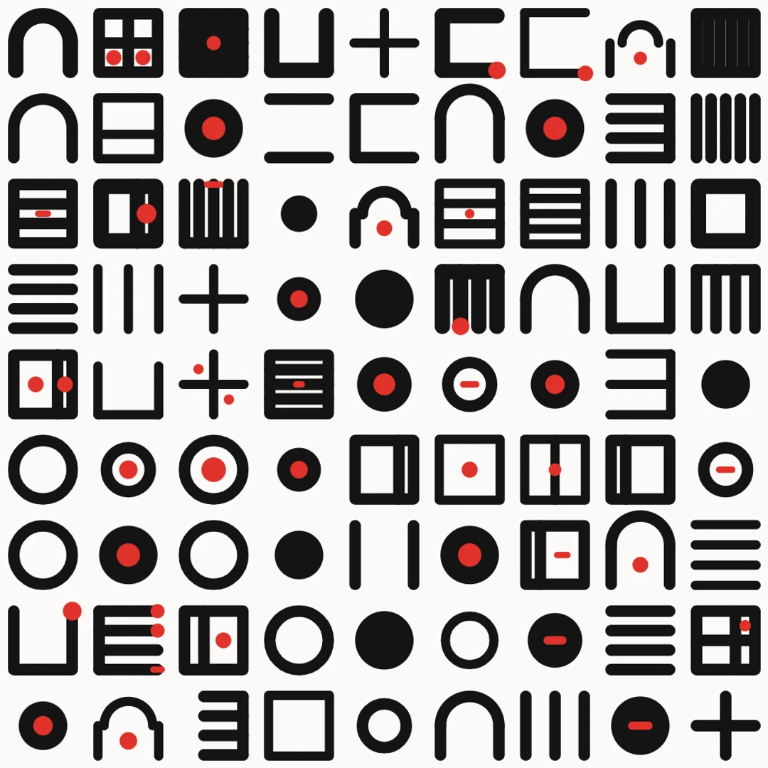 Glyph Grid — generative artwork by Lumen & Logic