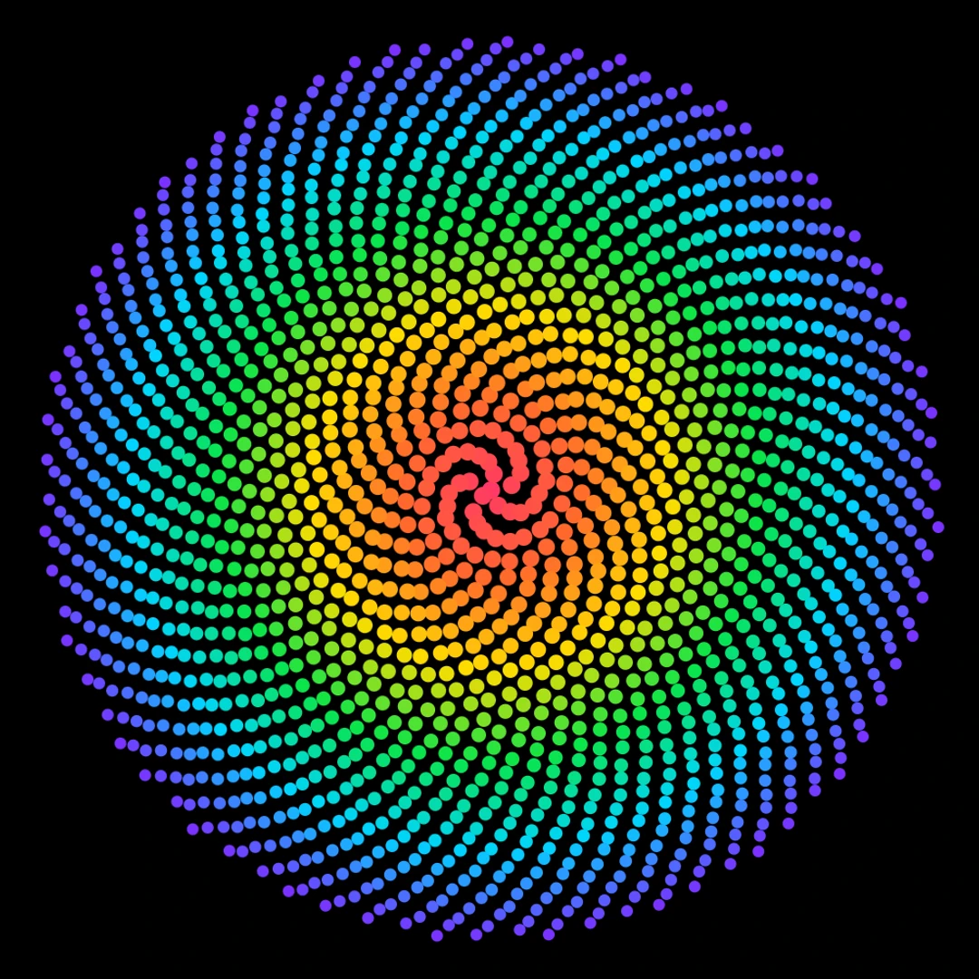 Phyllotaxis — generative artwork by Lumen & Logic