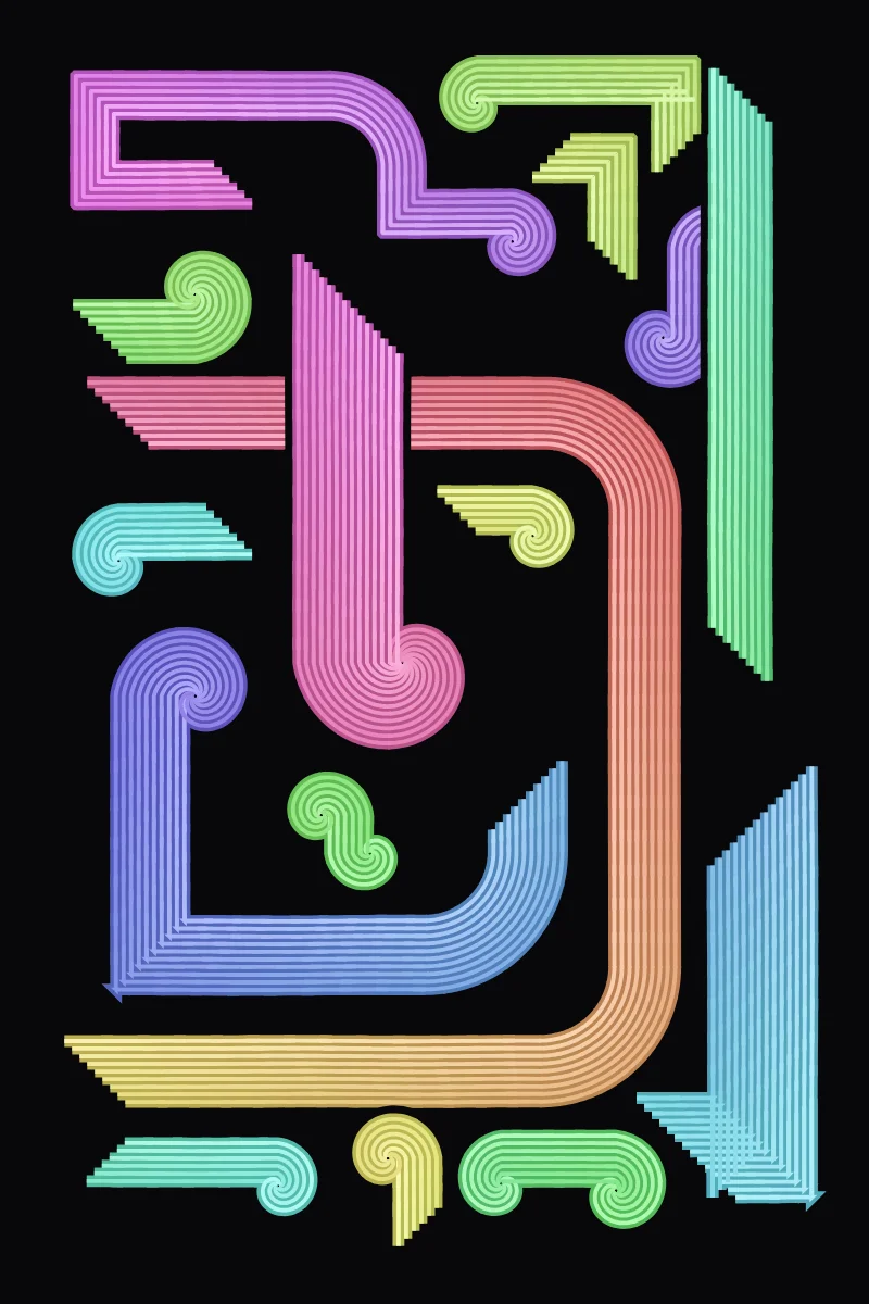 Soutache — generative artwork by Lumen & Logic