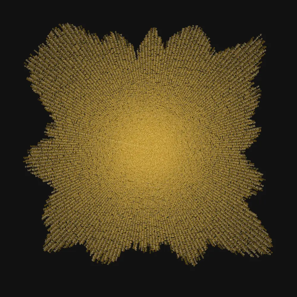 Text Vortext — generative artwork by Lumen & Logic